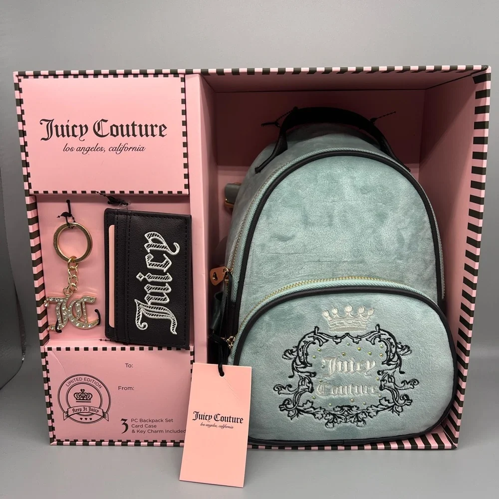 Juicy couture heritage backpack gift set
